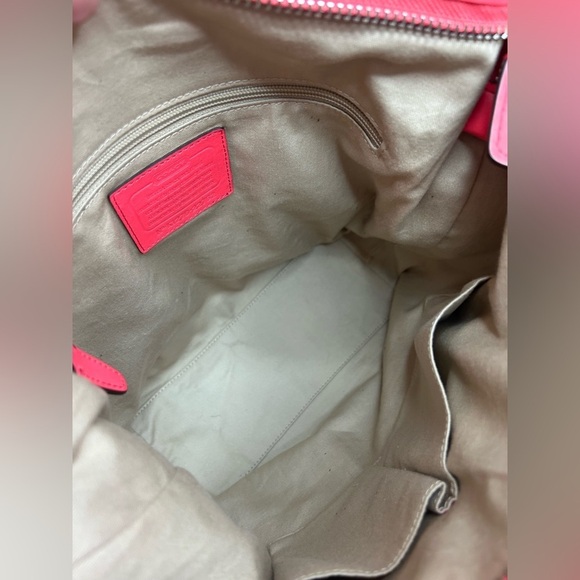 Coach Legacy Perforated Watermelon Pink Leather Duffel 22762 - Picture 8 of 16